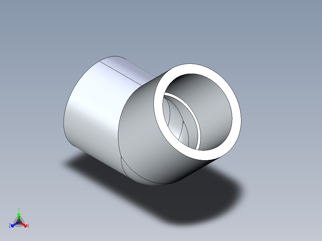 CPVC管件08-Sch80_45Elbow_SxS_9817-012 _1.25in正等轴测图