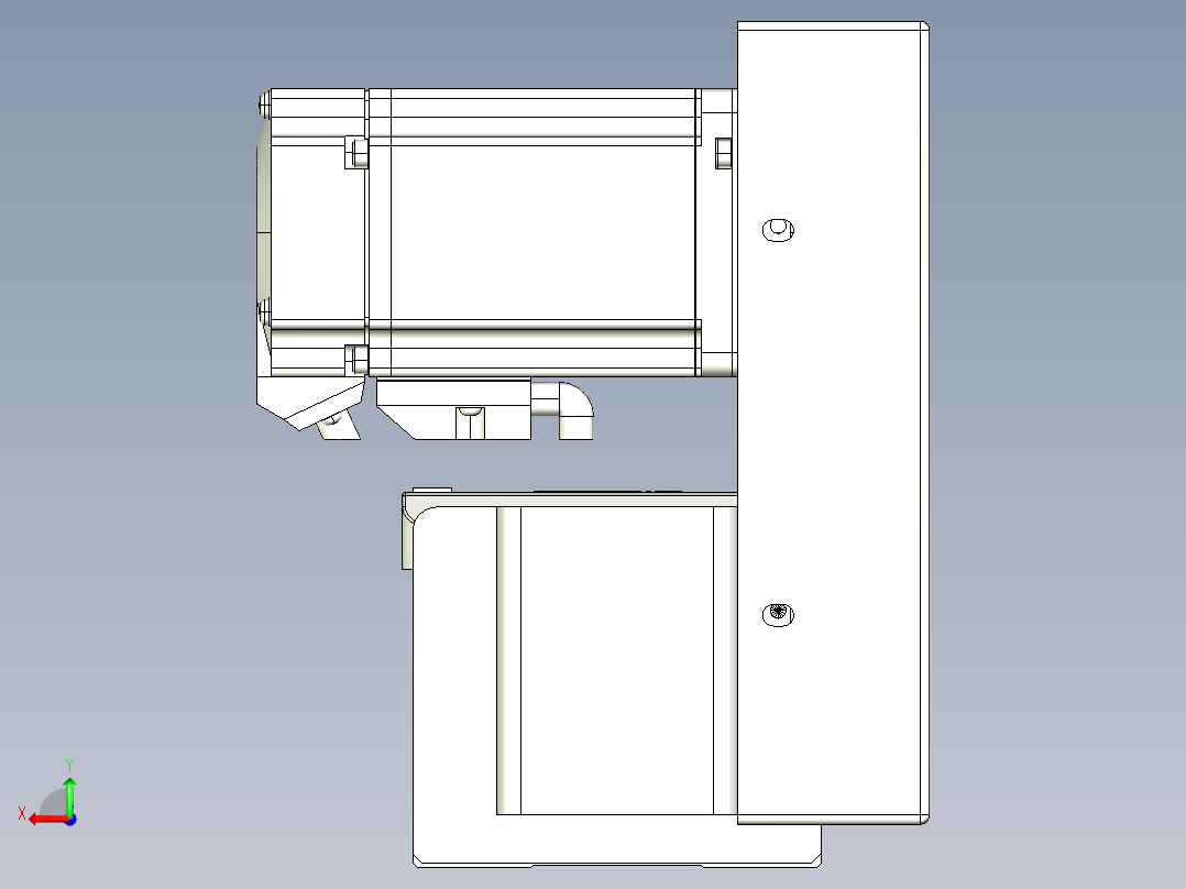 同步带全封闭直线模组TPA-HCB-85D-90-L900-RU-C-P20-N3后视图