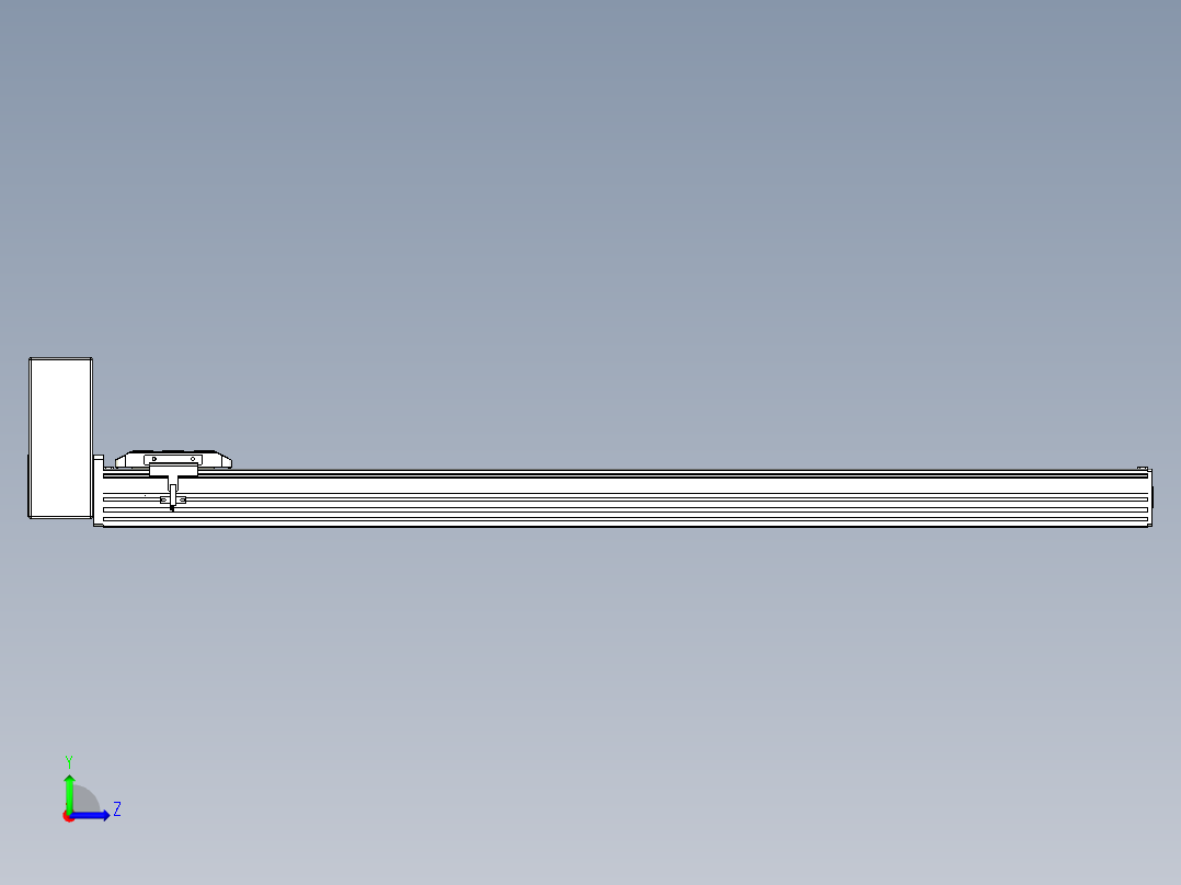 同步带全封闭直线模组TPA-HCB-85D-90-L900-RU-C-P20-N3左视图