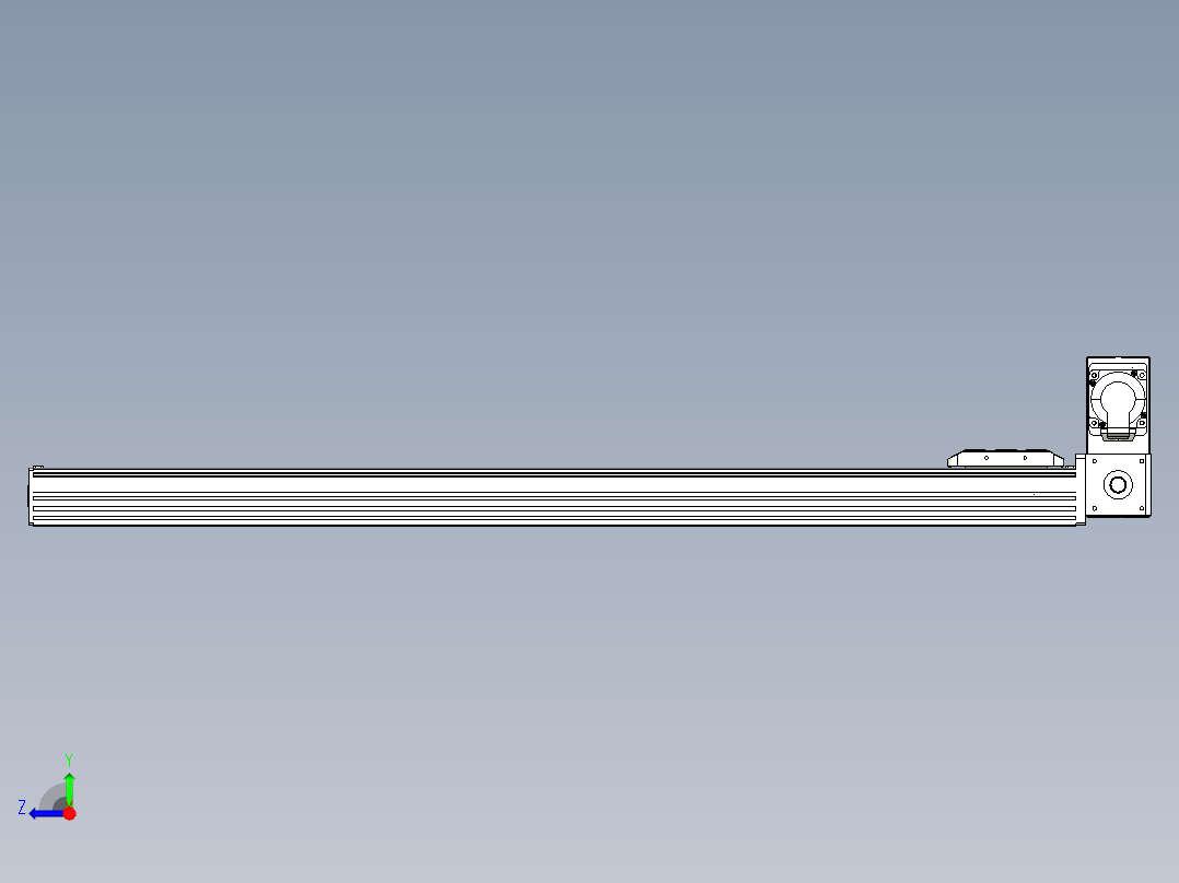 同步带全封闭直线模组TPA-HCB-85D-90-L900-RU-C-P20-N3右视图