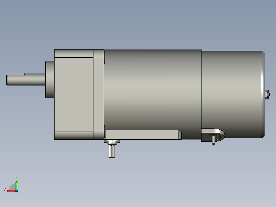 M6RX6GB4L+MX6G3BA微型齿轮调速马达后视图