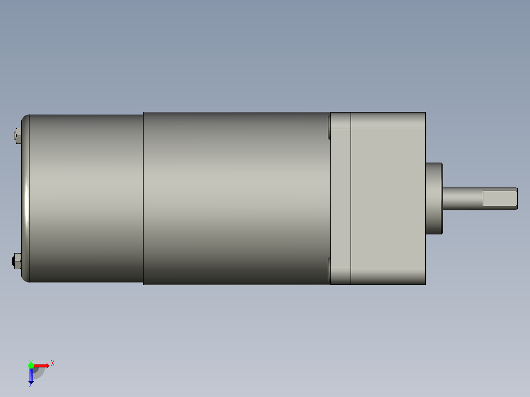 M6RX6GB4L+MX6G3BA微型齿轮调速马达俯视图