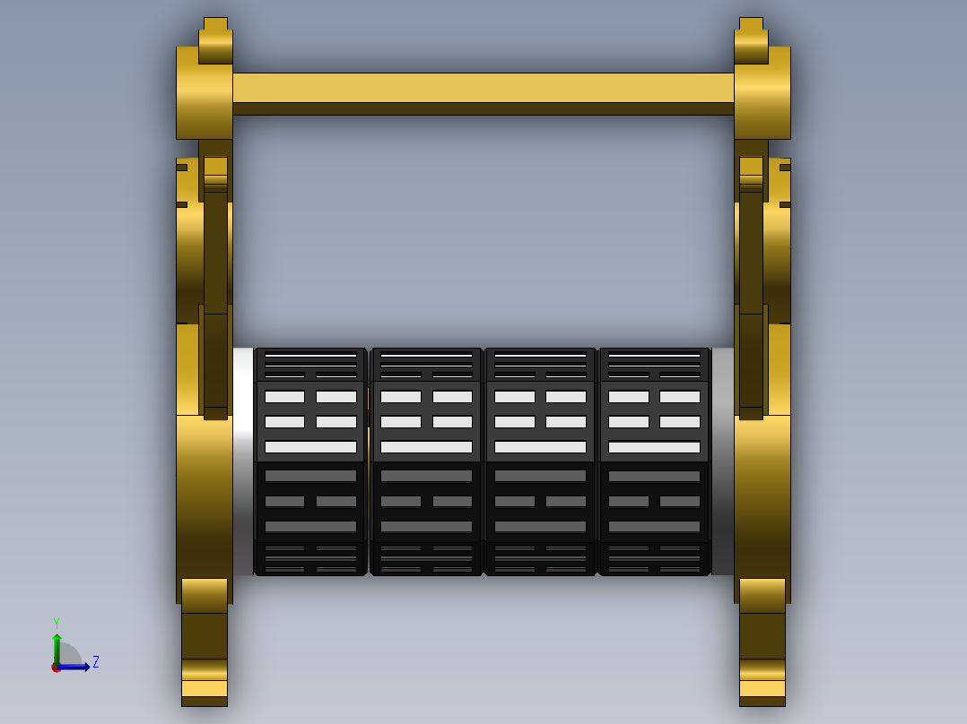一种仿古密码锁的结构设计与3D模型打印【含图和文档】左视图