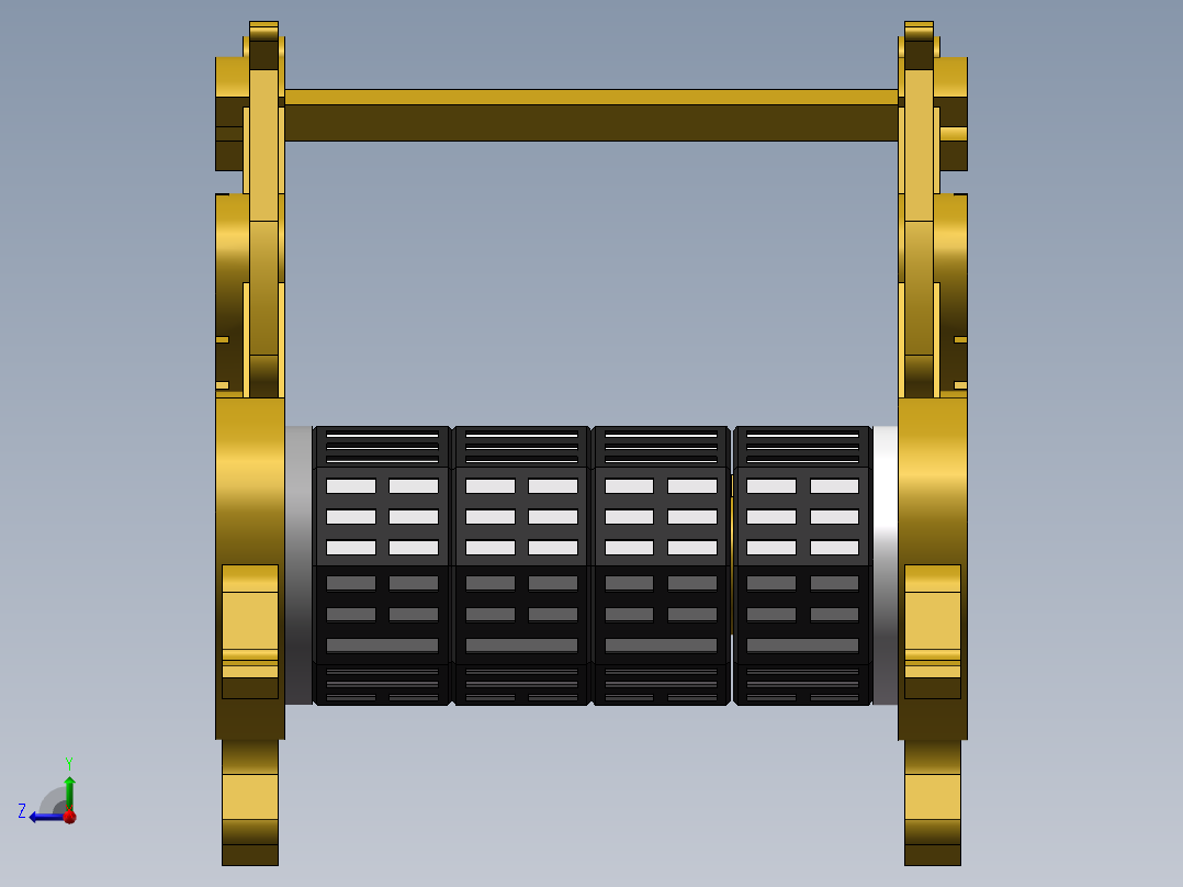 一种仿古密码锁的结构设计与3D模型打印【含图和文档】右视图