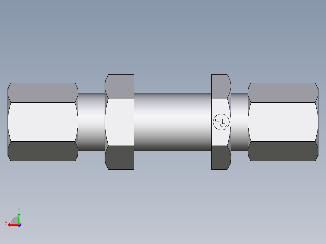 卡套式工业通用硬管接头EO_Bulkhead_union_SV06ZL71后视图