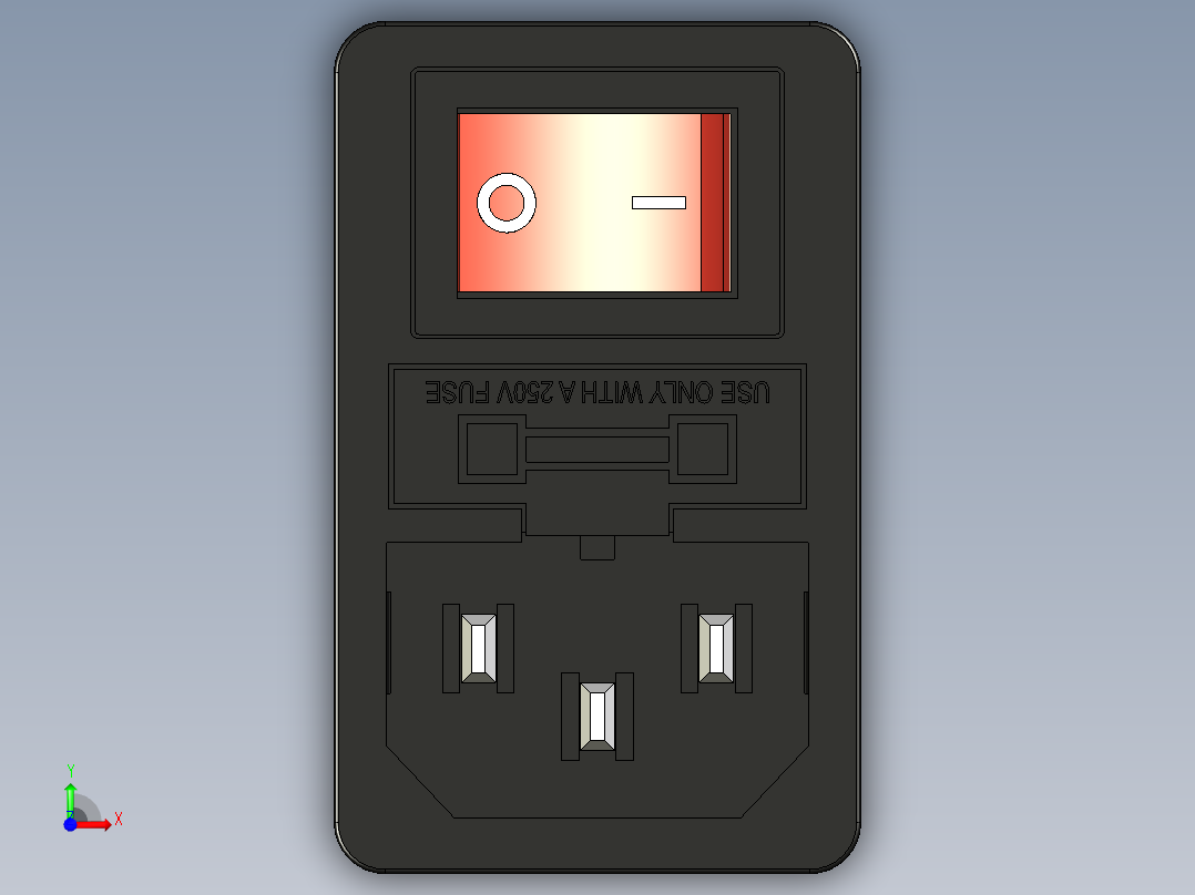 带保险丝联锁开关PP4003 前视图