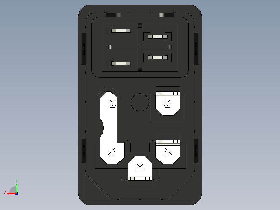 带保险丝联锁开关PP4003 后视图