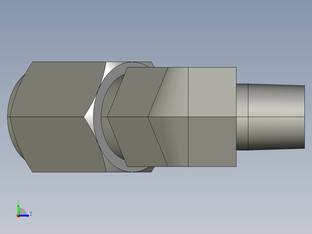 卡套式工业通用硬管接头5_vbu-s左视图