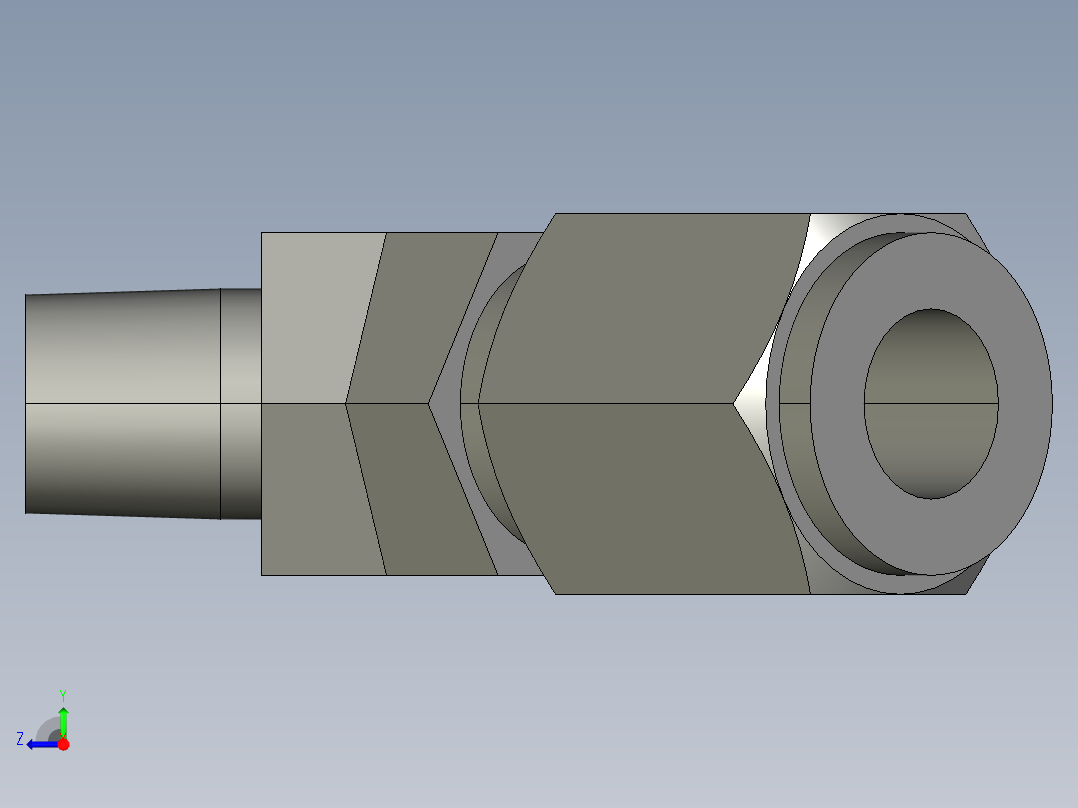 卡套式工业通用硬管接头5_vbu-s右视图