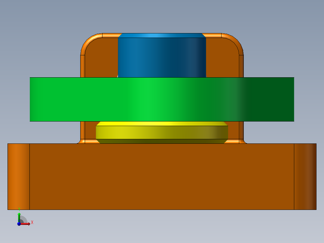 凸轮弹簧运动前视图