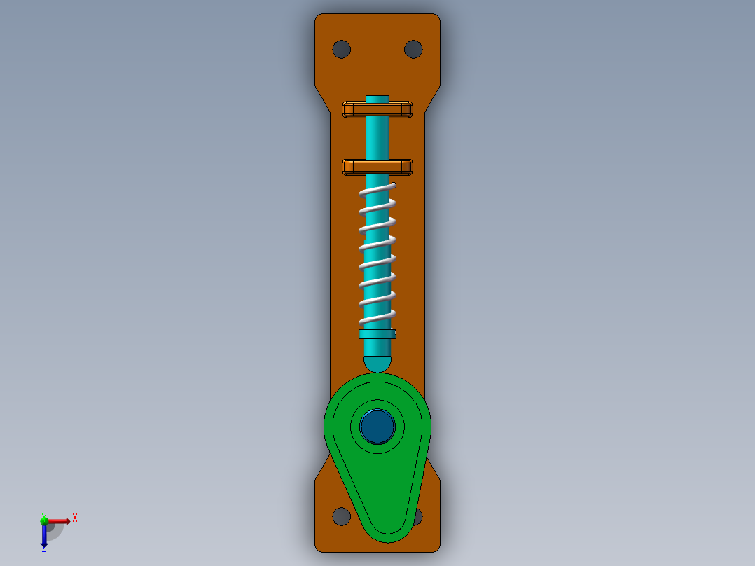 凸轮弹簧运动俯视图