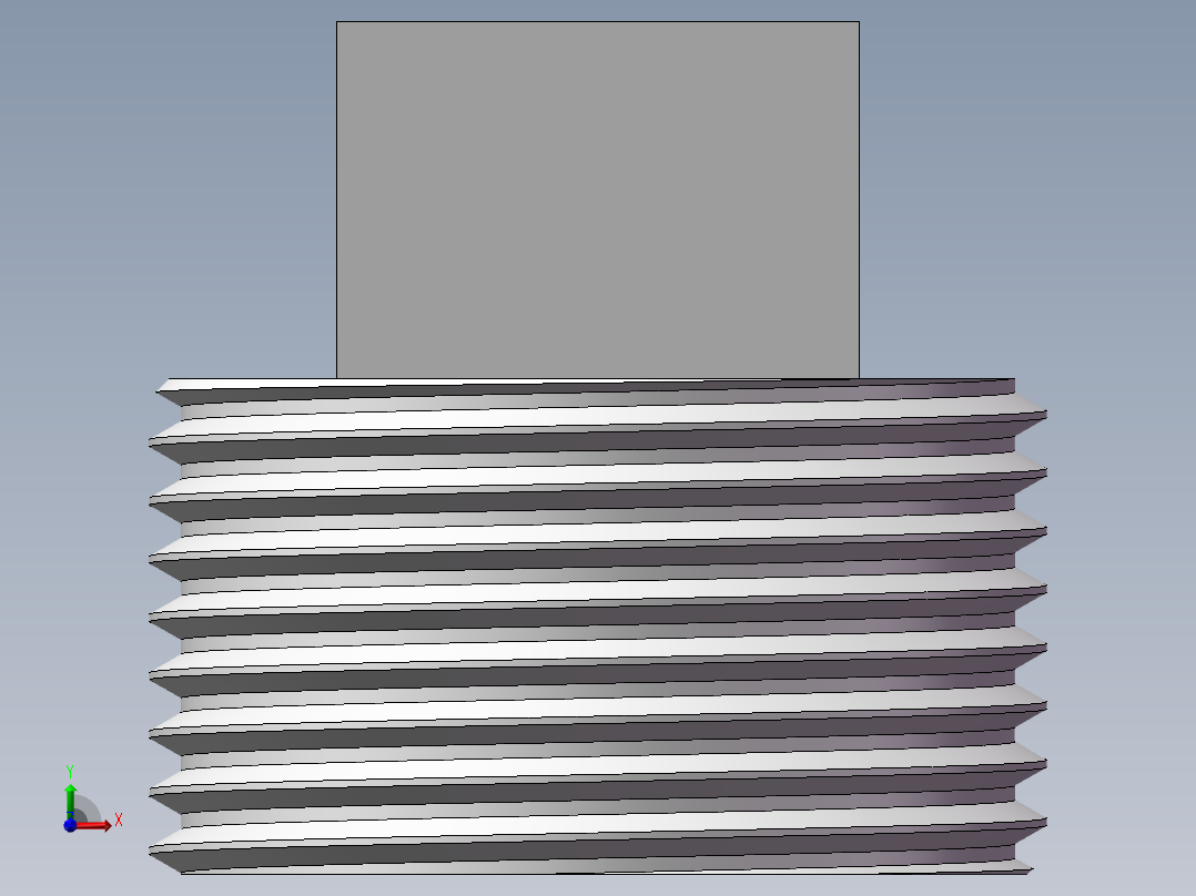 四角塞头 DN25前视图