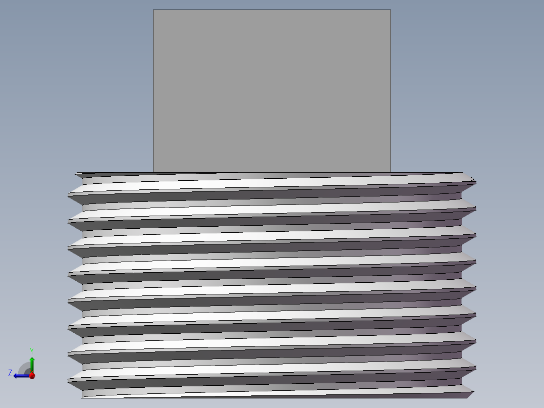 四角塞头 DN25右视图