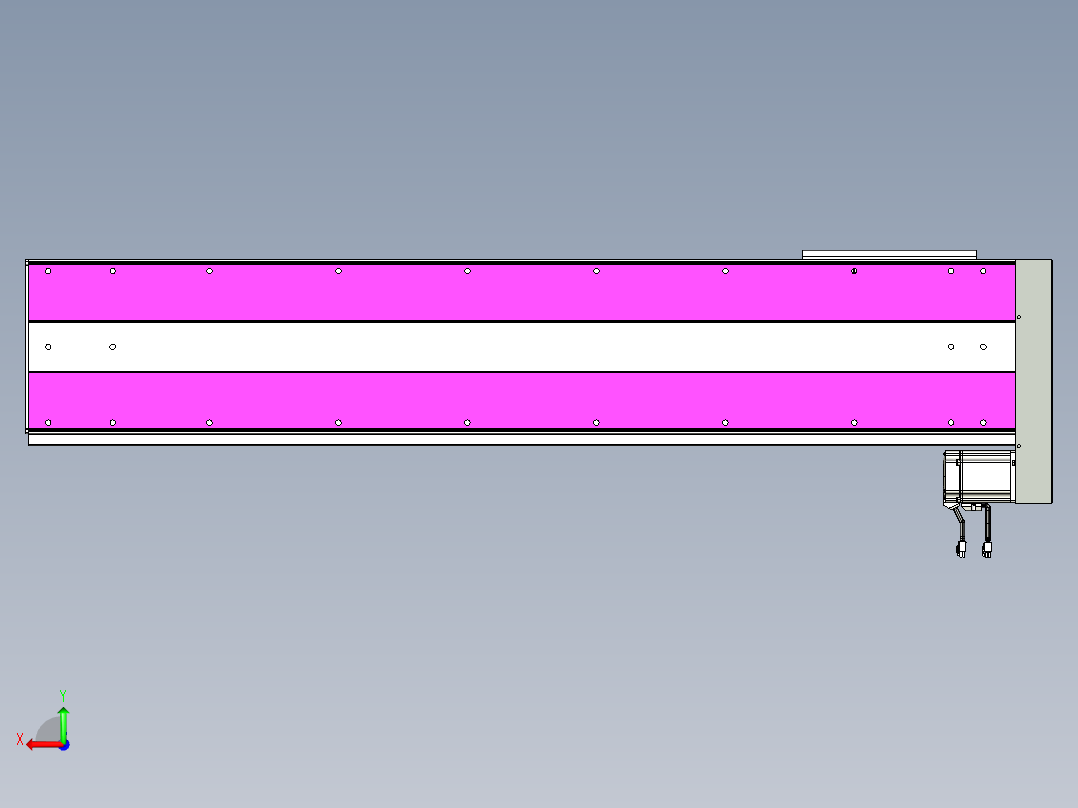 VF丝杆传动-一般环境VF27-Lxx-C-S1150-BL-ZP75-C3后视图