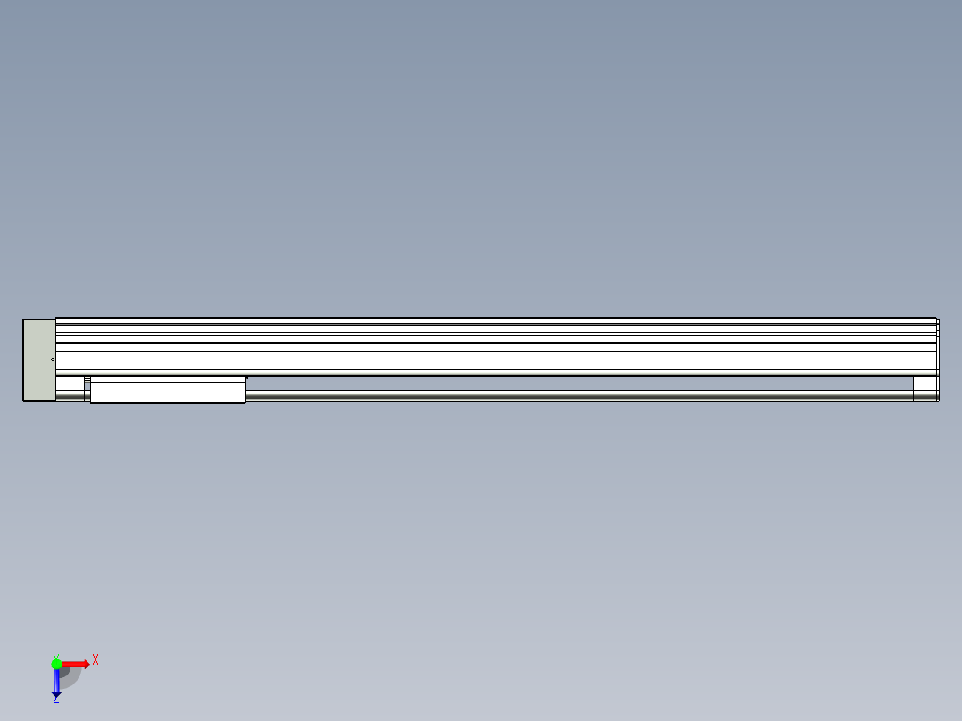 VF丝杆传动-一般环境VF27-Lxx-C-S1150-BL-ZP75-C3俯视图