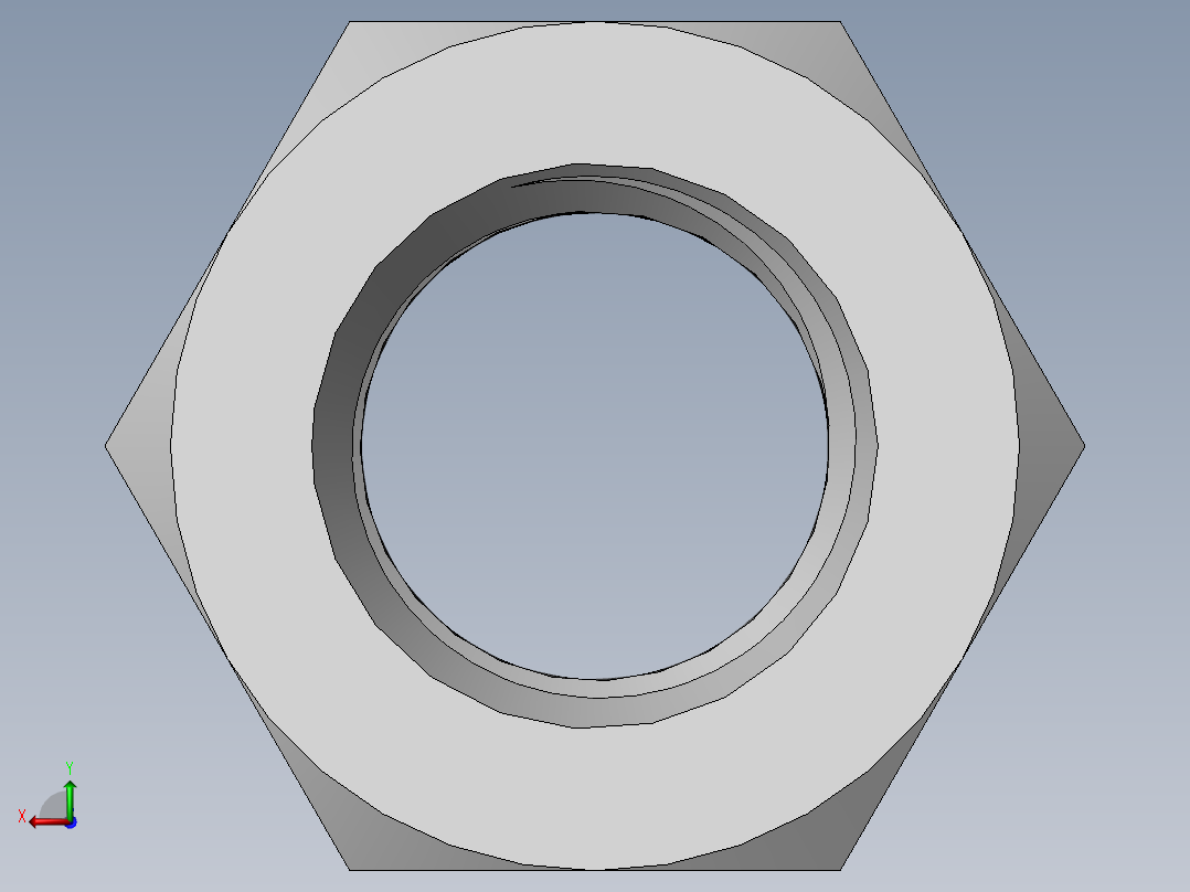 DIN 934 螺母-M48 Nut.SLDPRT后视图