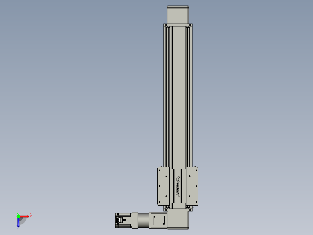 威洛博直线电机模组EB16-L208-S100-R-ZP75-MS3-5K俯视图