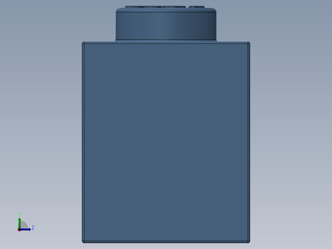 乐高套装 4421基本积木-4179833 - 3004 Medium Blue Brick 1 x 2.SLDPRT左视图