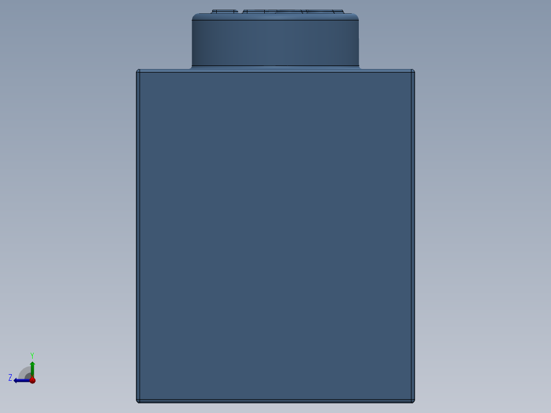 乐高套装 4421基本积木-4179833 - 3004 Medium Blue Brick 1 x 2.SLDPRT右视图