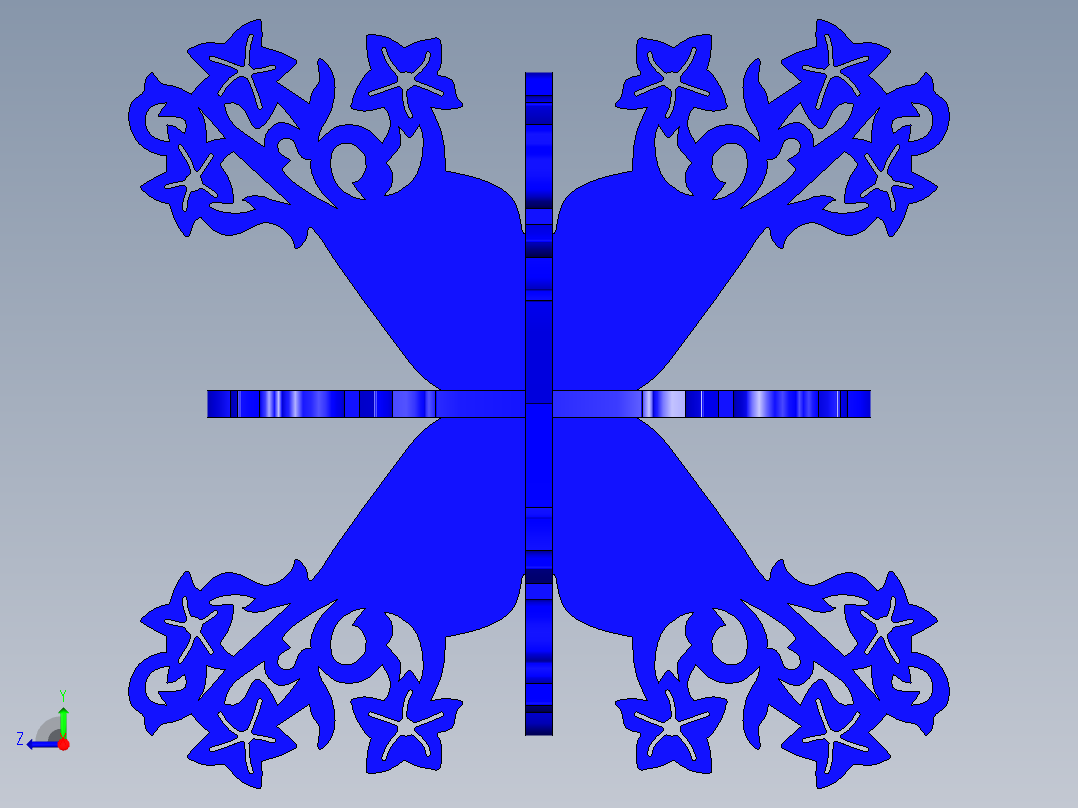 立体拼图、激光切割、线切割图纸(46)右视图