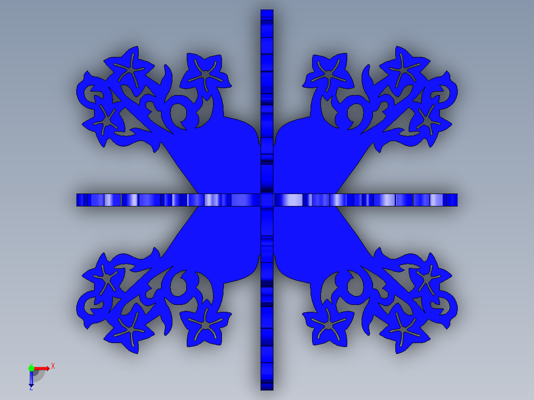 立体拼图、激光切割、线切割图纸(46)俯视图