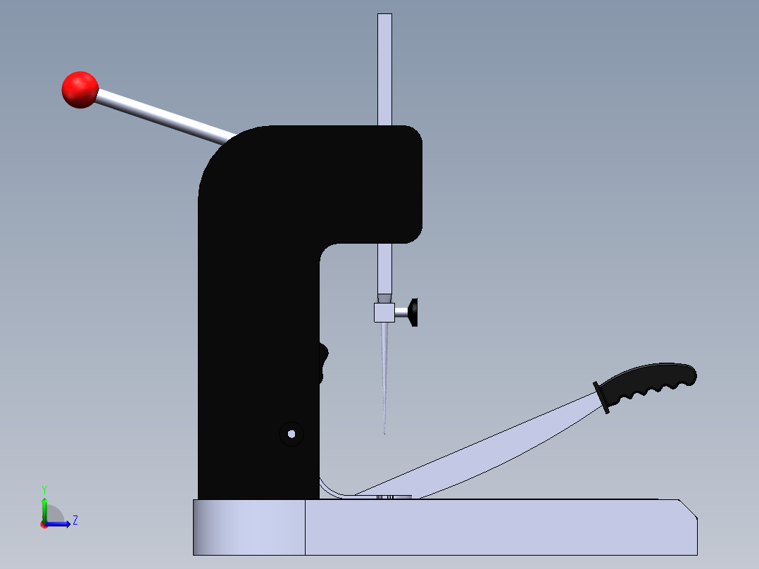 手动装订机sw15可编辑左视图