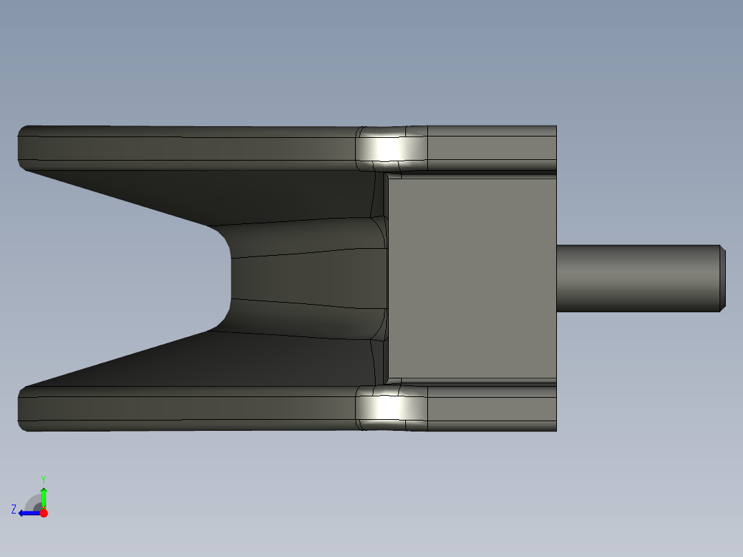 取手(塑膠)BP(B)-3D多系列多零件图纸模型右视图