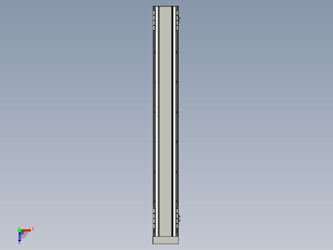 直线模组LHA170-S1300-D设计图纸俯视图