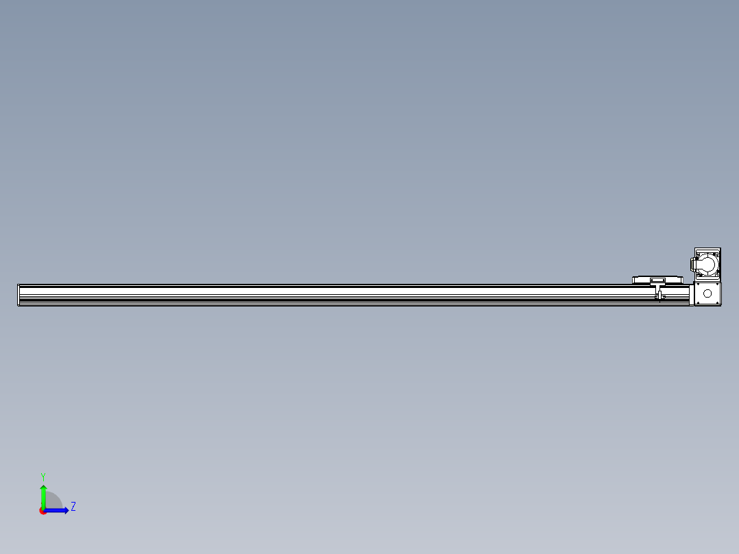 同步带全封闭直线模组TPA-HCB-105D-90-L1500-RU-Y-P20-N3左视图
