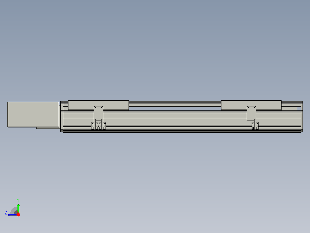 直线模组LHB21-L40-S550-BR设计图纸右视图