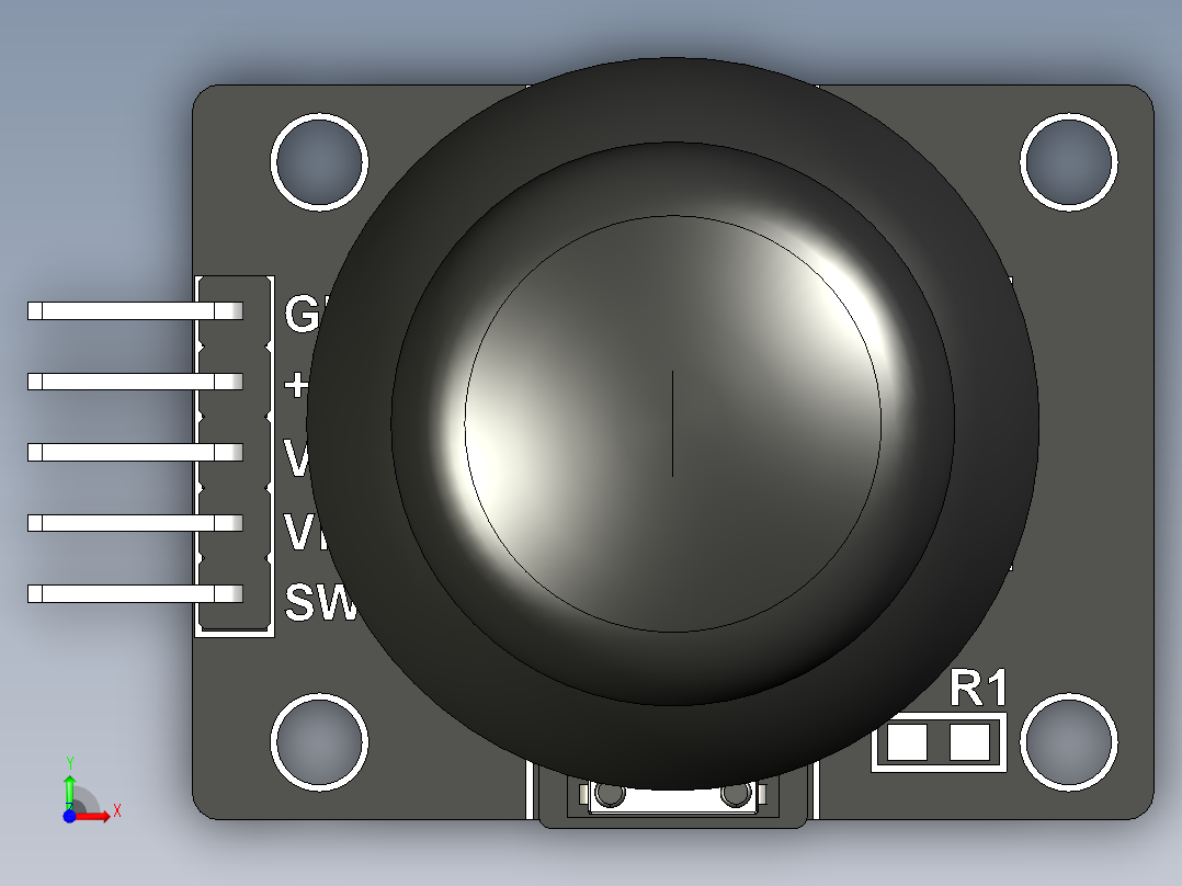 KY-023 操纵杆模块前视图