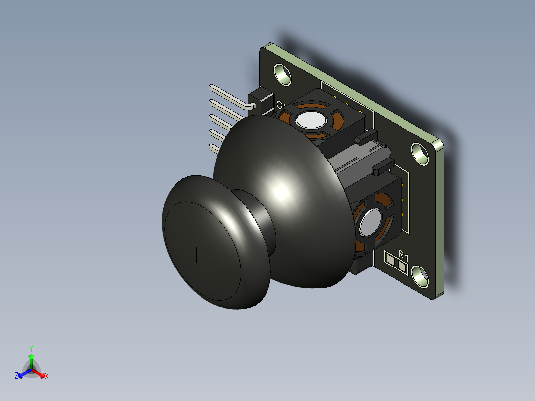 KY-023 操纵杆模块正等轴测图