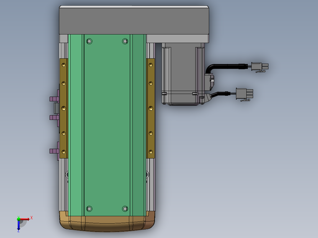 MTH丝杆半封闭模组MTH14-BR-400W俯视图