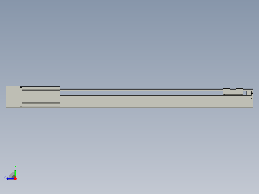 直线模组LHA6-S550-L-200W(16丝杆)设计图纸右视图