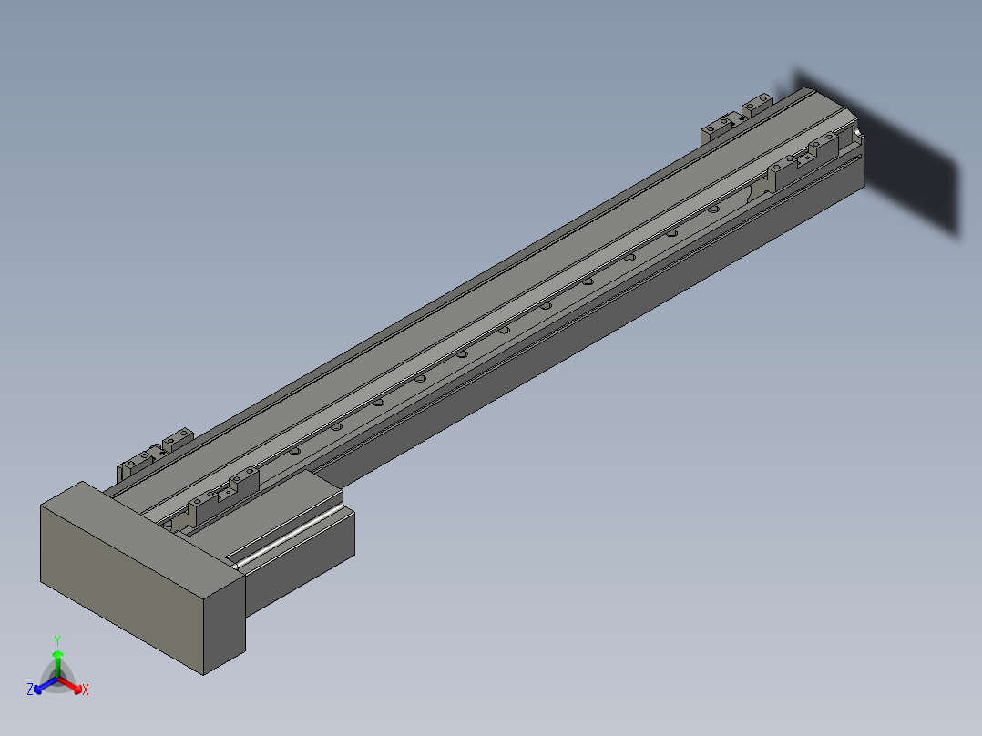直线模组LHA6-S550-L-200W(16丝杆)设计图纸正等轴测图