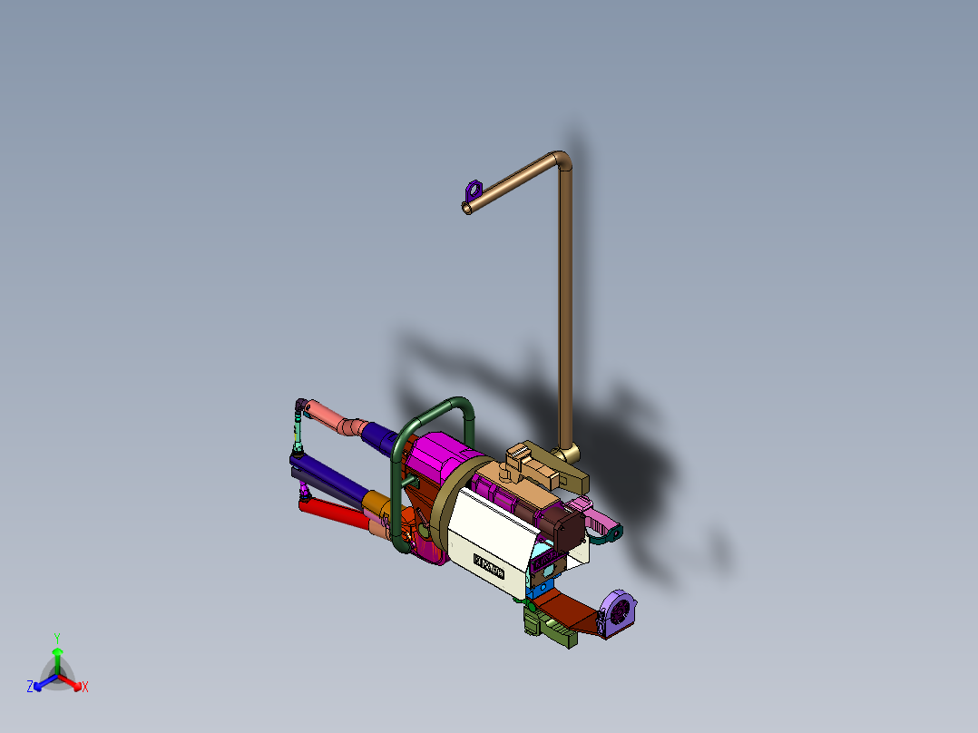 nimak尼玛克工频机器人焊钳正等轴测图