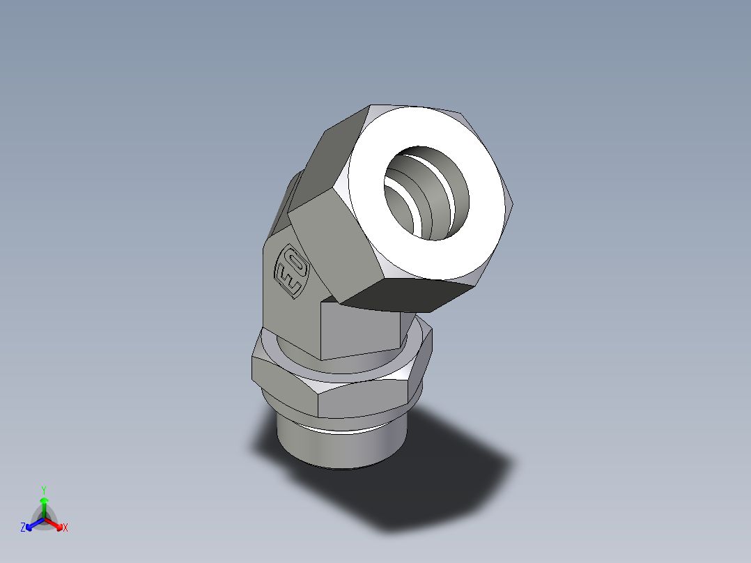 卡套式工业通用硬管接头EO_Adjustable_locknut_45_deg_elbow_VEE25SMORCF