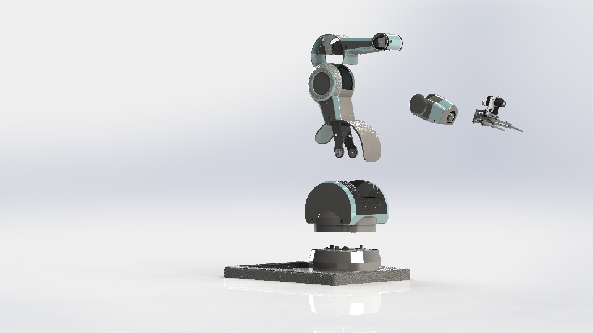 麦克纳姆轮工业机器臂车3D模型图纸 Solidworks设计