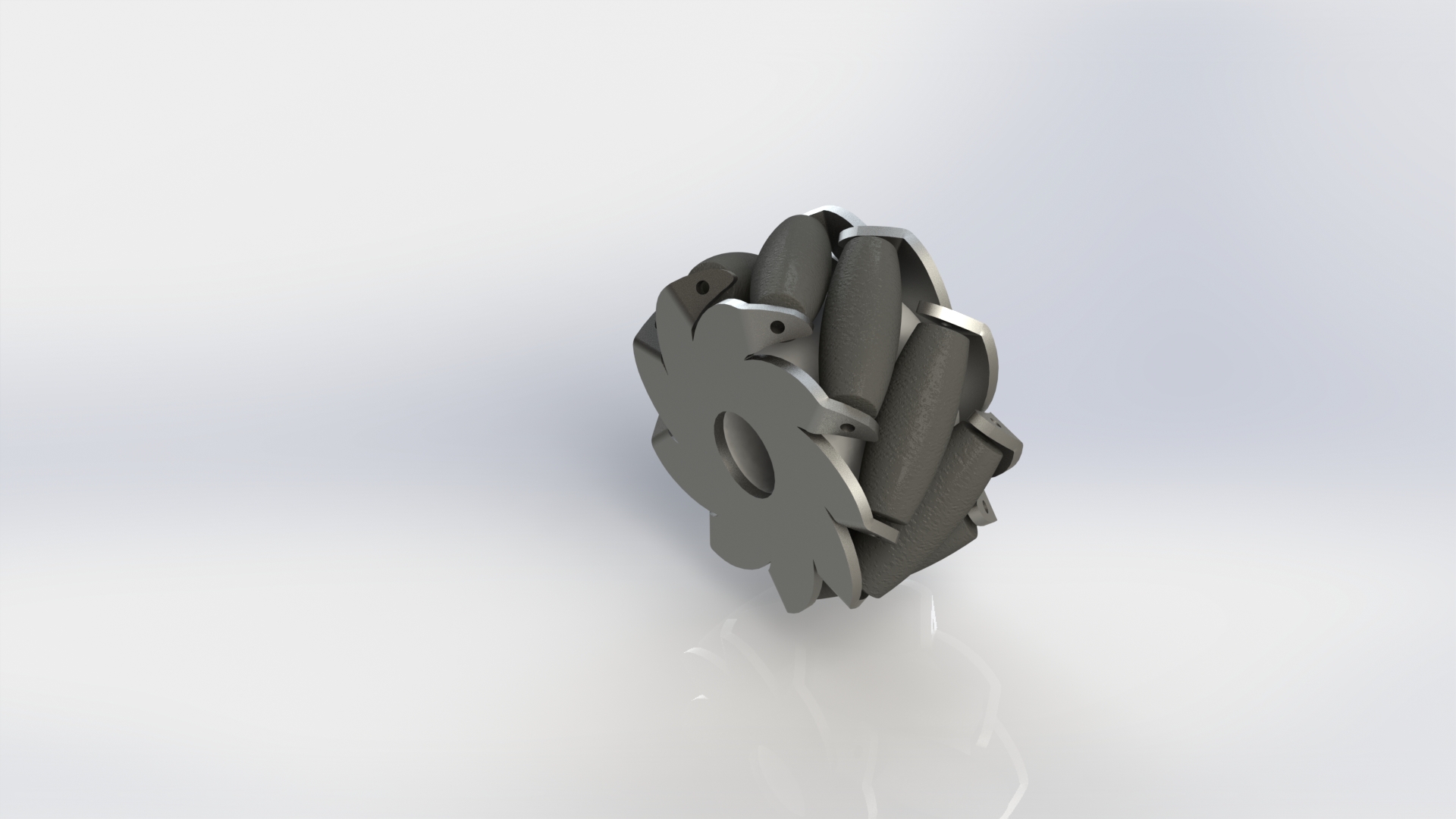 麦克纳姆轮工业机器臂车3D模型图纸 Solidworks设计