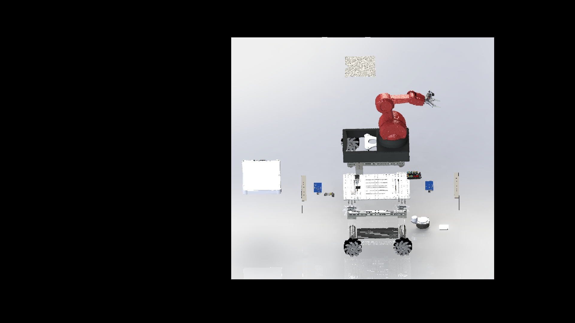 麦克纳姆轮工业机器臂车3D模型图纸 Solidworks设计