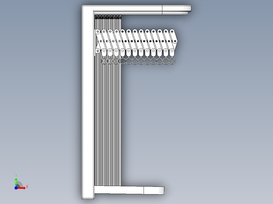 电动晾衣架图纸三维模型前视图