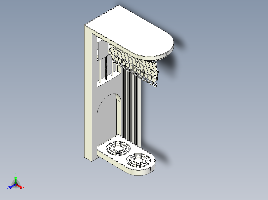 电动晾衣架图纸三维模型正等轴测图
