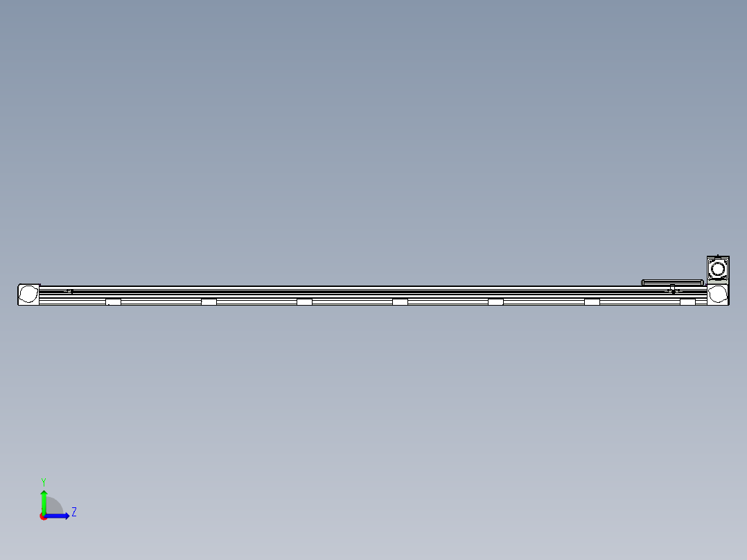 同步带滑台-欧规B8-L88-S2500-L-ZP75-D3-N10左视图
