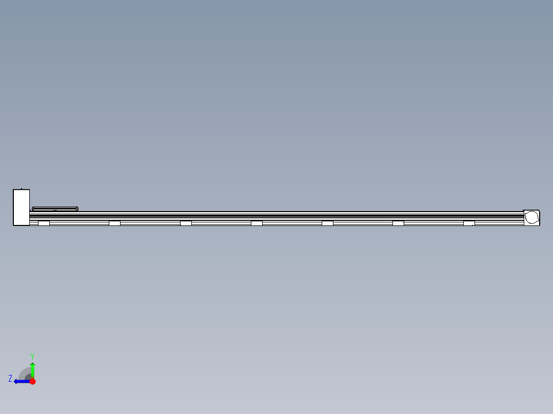 同步带滑台-欧规B8-L88-S2500-L-ZP75-D3-N10右视图