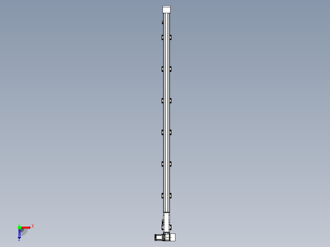 同步带滑台-欧规B8-L88-S2500-L-ZP75-D3-N10俯视图