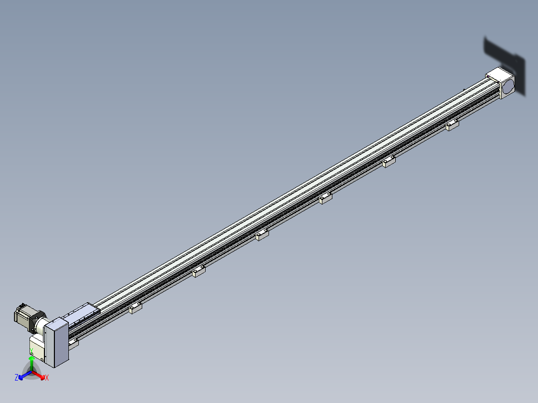 同步带滑台-欧规B8-L88-S2500-L-ZP75-D3-N10正等轴测图