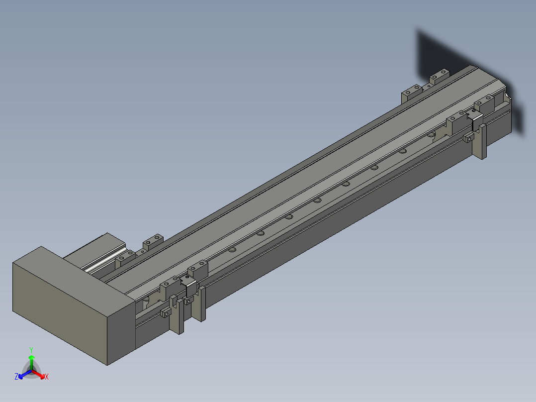 直线模组LHA6-S400-R-100W(16丝杆)设计图纸正等轴测图