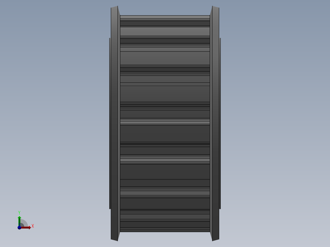 同步轮L型17齿前视图