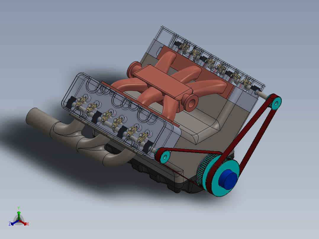 V6<span style='color: red'>发动机</span>（带涡轮增压器）