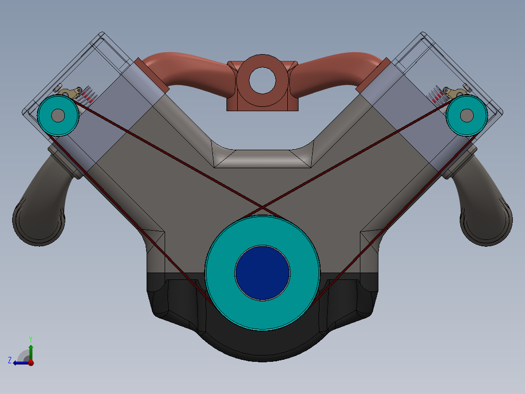 V6发动机（带涡轮增压器）右视图